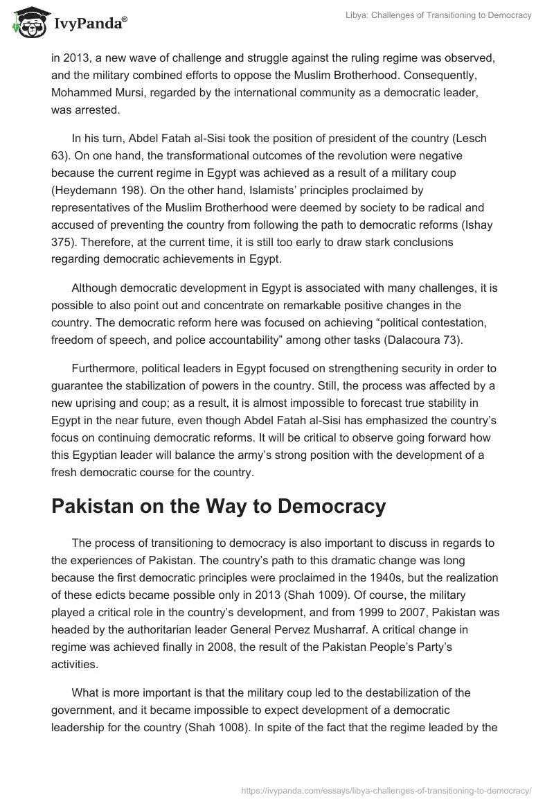 Libya: Challenges of Transitioning to Democracy. Page 5