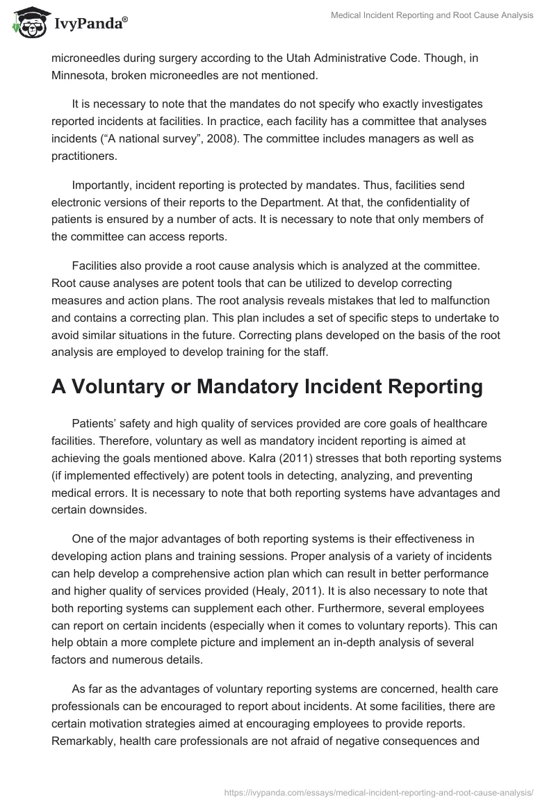 Medical Incident Reporting and Root Cause Analysis. Page 2