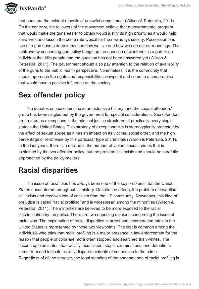 Drug Control, Gun Ownership, Sex Offender Policies. Page 2