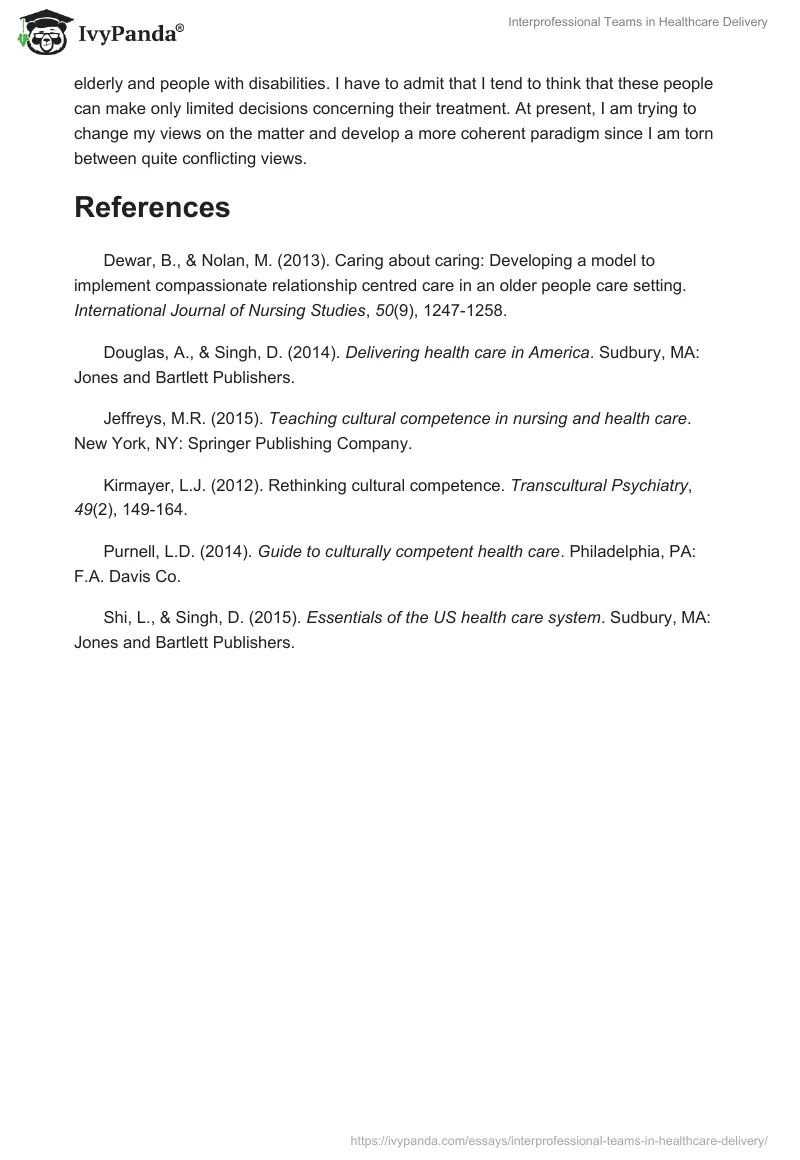 Interprofessional Teams in Healthcare Delivery. Page 3