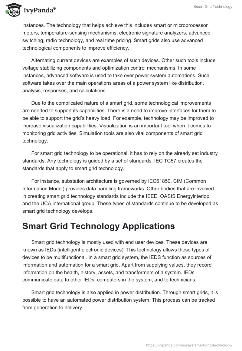 Smart Grid Technology. Page 2