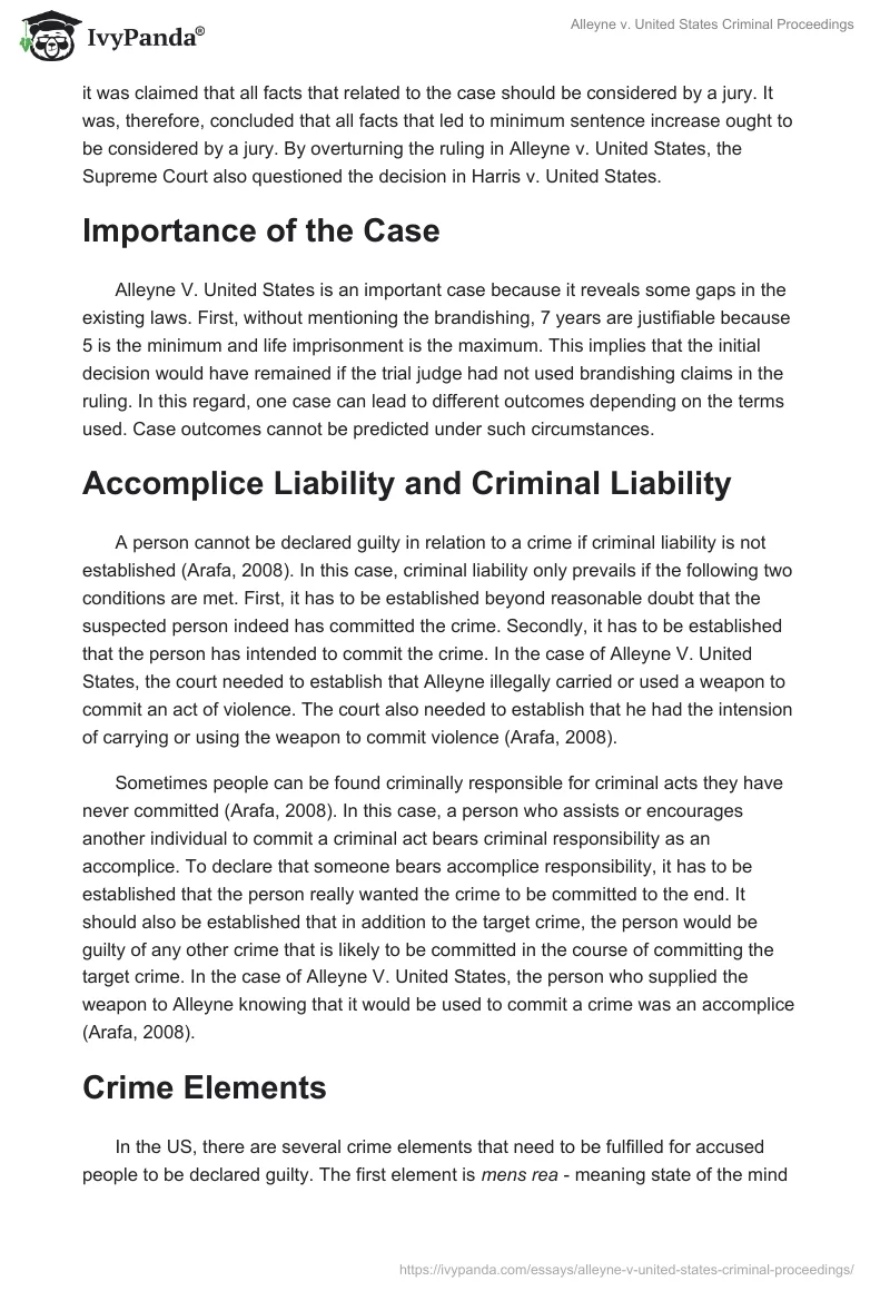 Alleyne v. United States Criminal Proceedings. Page 2