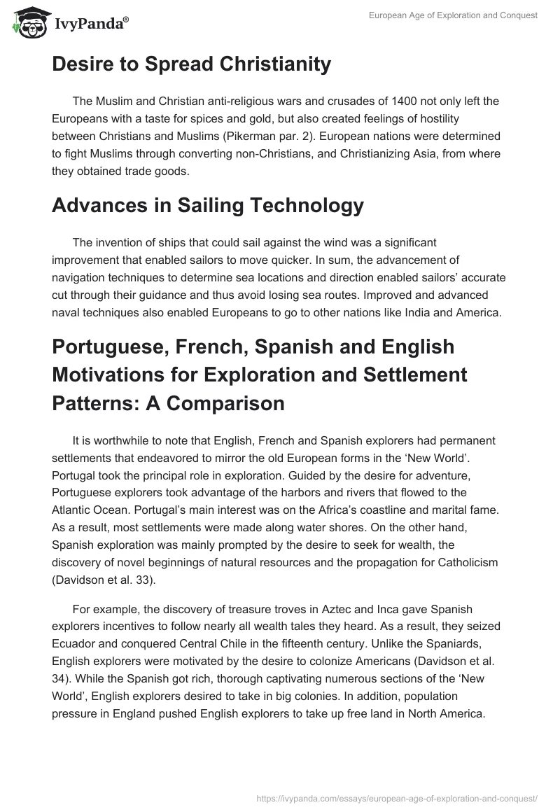 European Age of Exploration and Conquest. Page 2