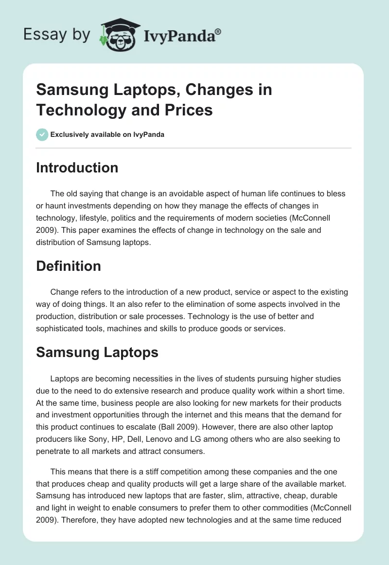 Samsung Laptops, Changes in Technology and Prices. Page 1
