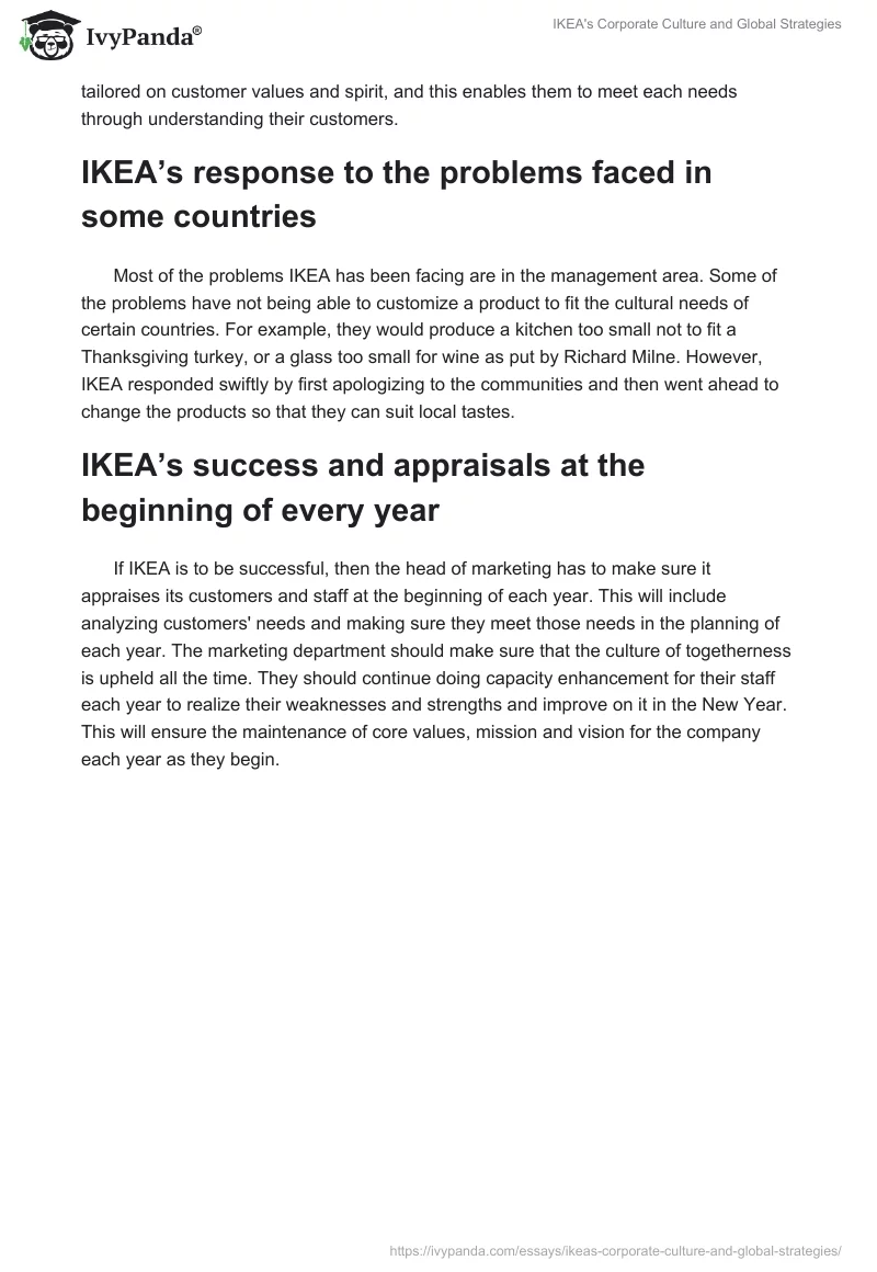 IKEA's Corporate Culture and Global Strategies. Page 2