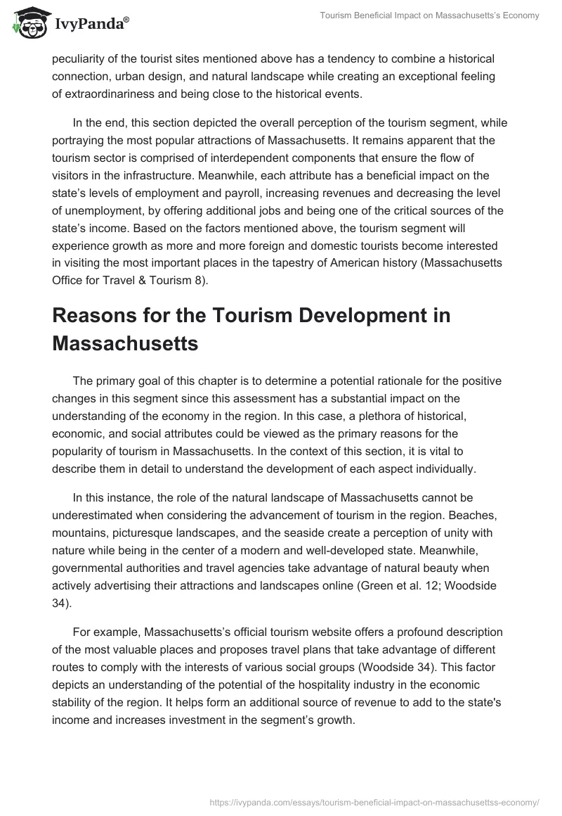 Tourism Beneficial Impact on Massachusetts’s Economy. Page 3