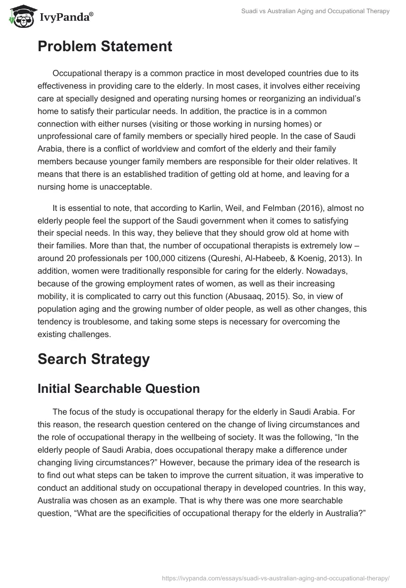 Suadi vs. Australian Aging and Occupational Therapy. Page 2