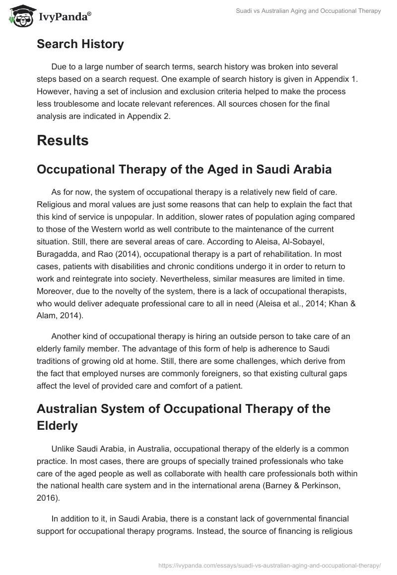 Suadi vs. Australian Aging and Occupational Therapy. Page 4