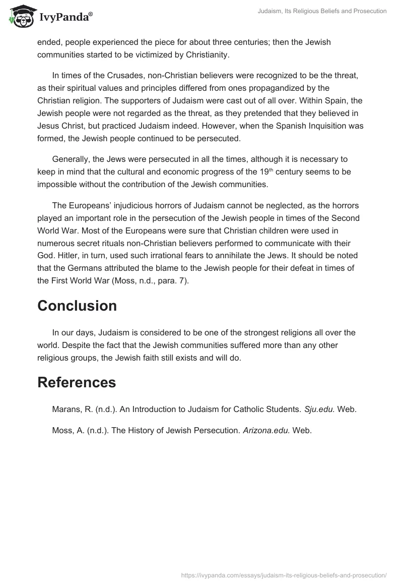 Judaism, Its Religious Beliefs and Prosecution. Page 2