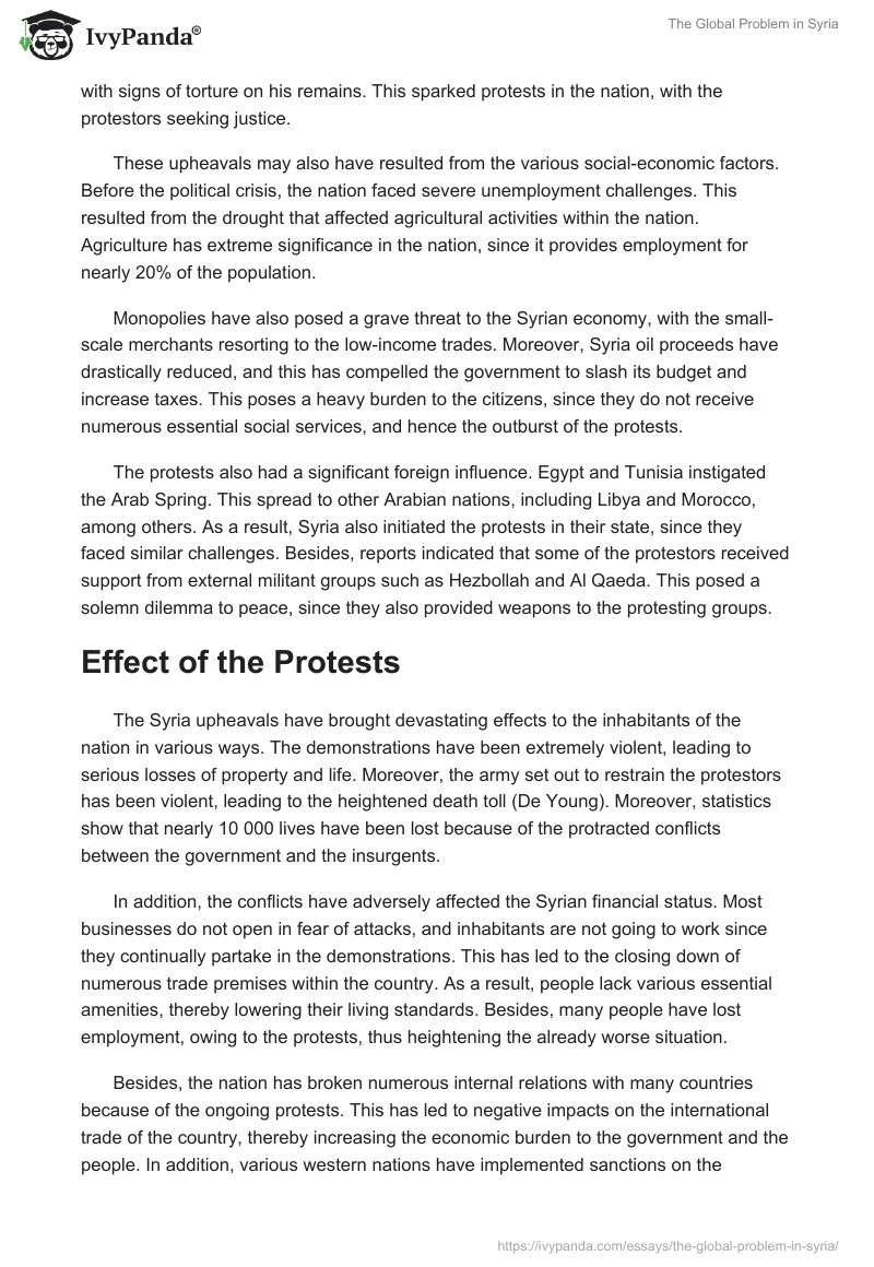 The Global Problem in Syria. Page 2