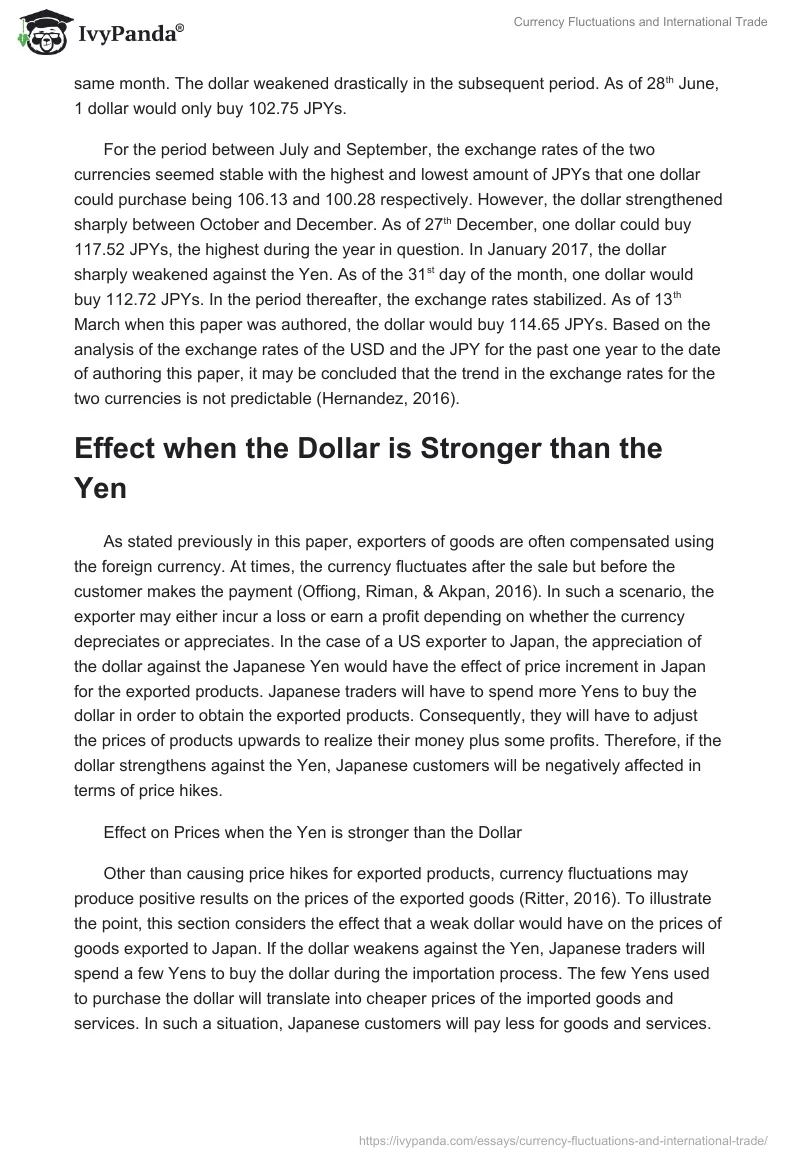 Currency Fluctuations and International Trade. Page 3