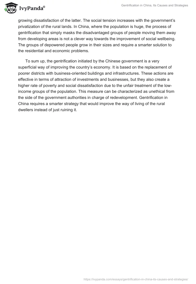 Gentrification in China, Its Causes and Strategies. Page 2