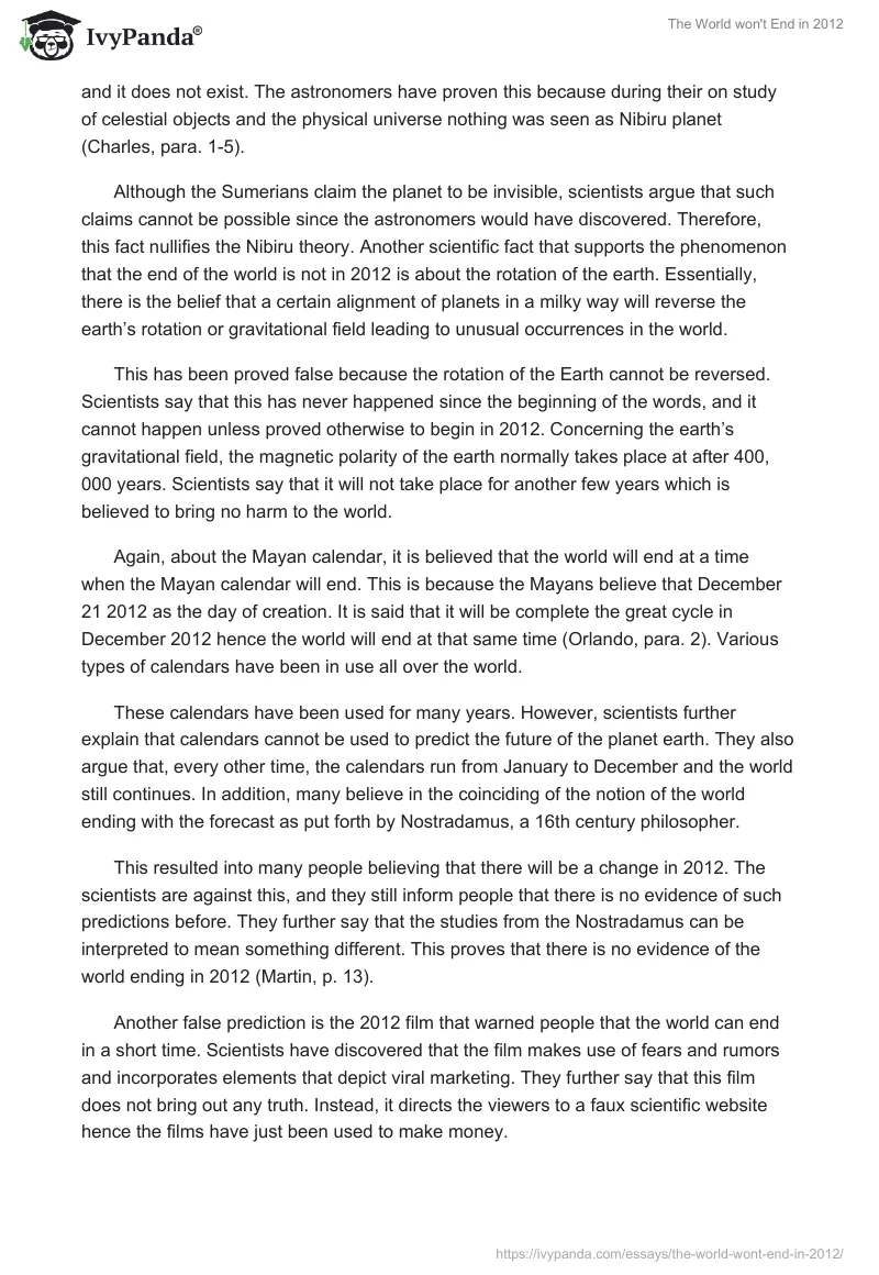 The World won't End in 2012. Page 3