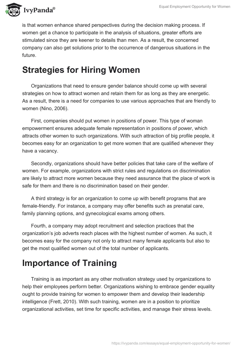 Equal Employment Opportunity for Women. Page 2