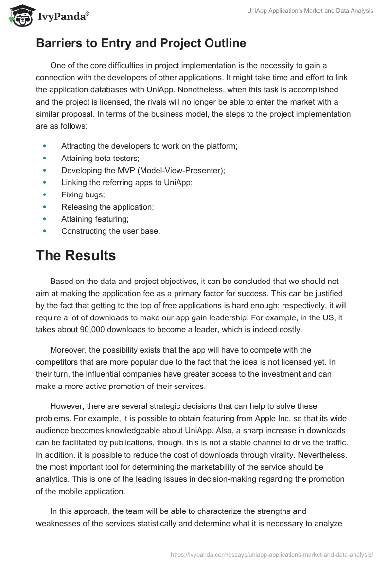 UniApp Application's Market and Data Analysis. Page 5