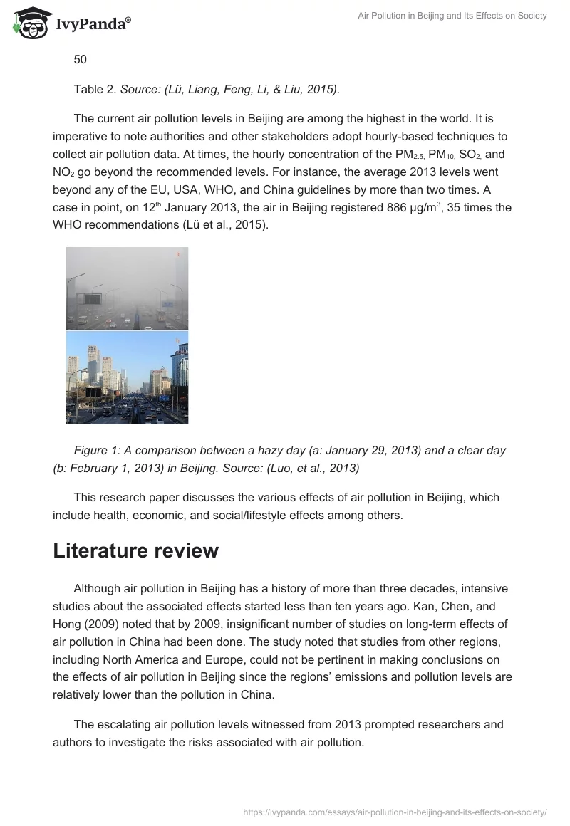 Air Pollution in Beijing and Its Effects on Society. Page 4