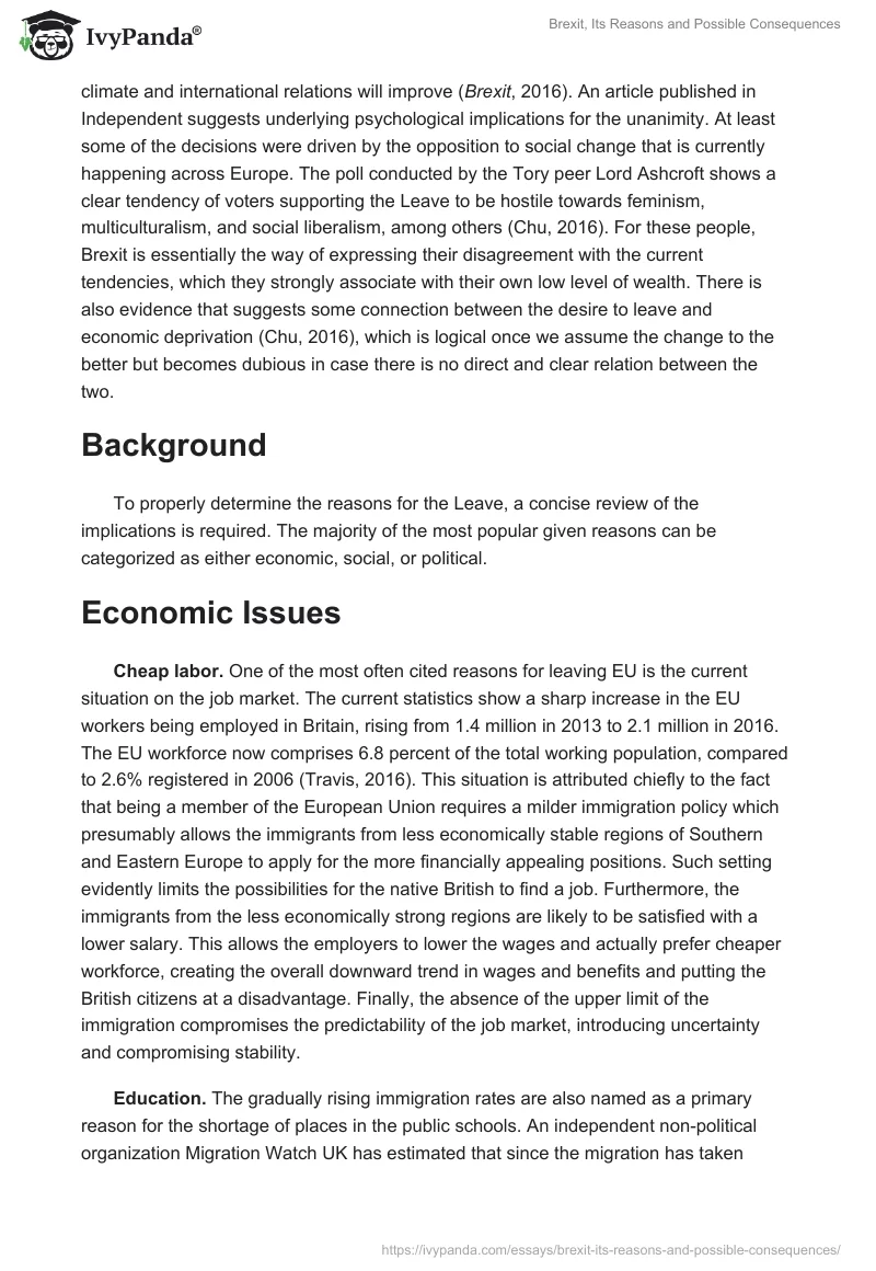 Brexit, Its Reasons and Possible Consequences. Page 2