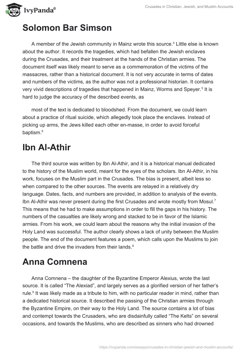 Crusades in Christian, Jewish, and Muslim Accounts. Page 2