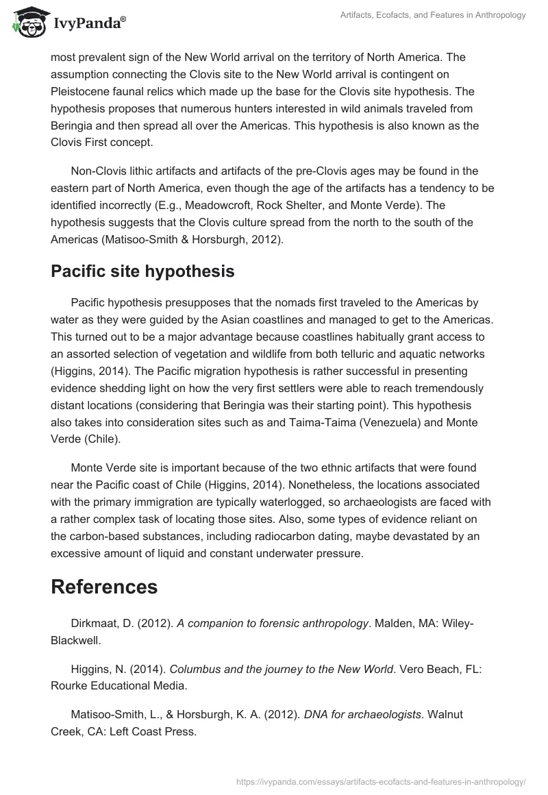 Artifacts, Ecofacts, and Features in Anthropology. Page 3