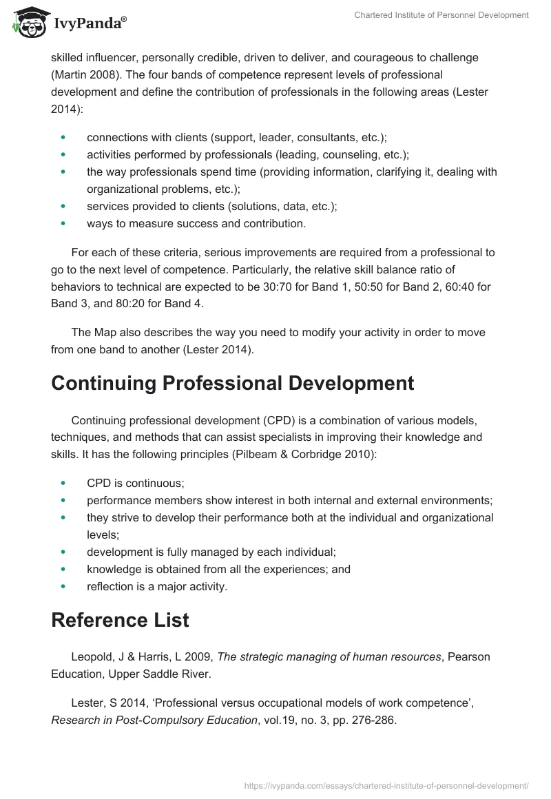 Chartered Institute of Personnel Development. Page 2