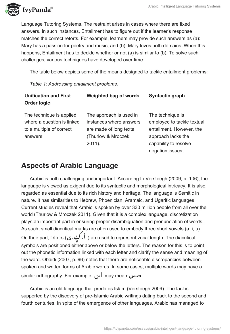 Arabic Intelligent Language Tutoring Systems. Page 4