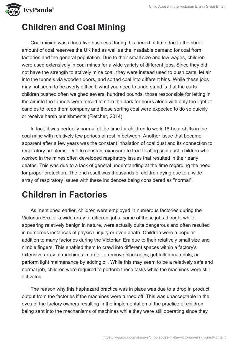 Child Abuse in the Victorian Era in Great Britain. Page 2