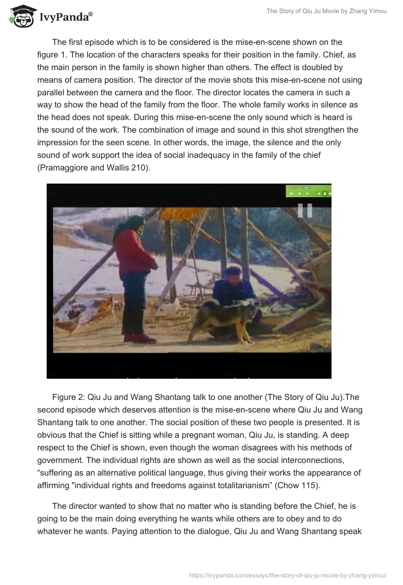 "The Story of Qiu Ju" Movie by Zhang Yimou. Page 2