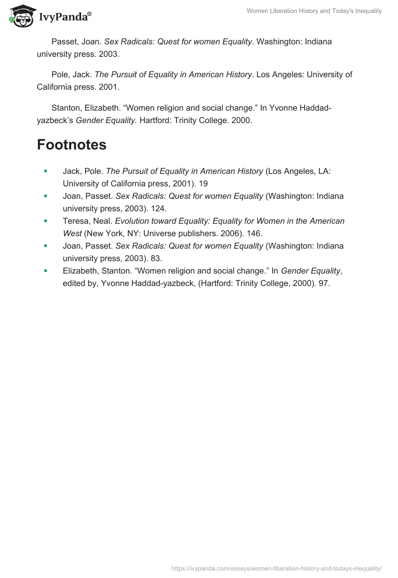Women Liberation History and Today's Inequality. Page 4