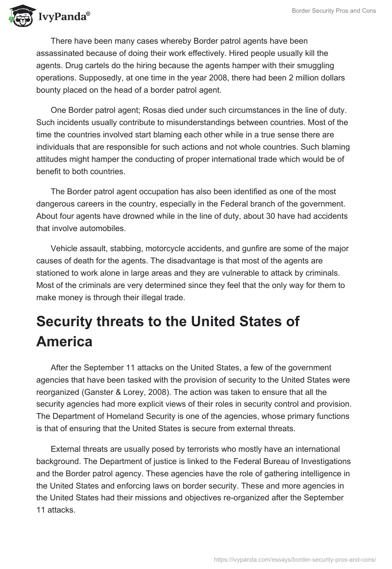 Border Security Pros and Cons. Page 4