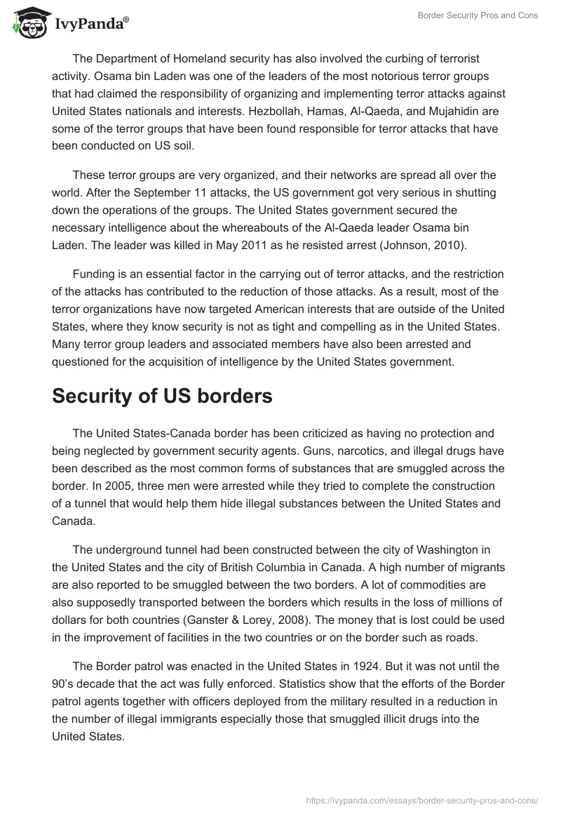 Border Security Pros and Cons. Page 5