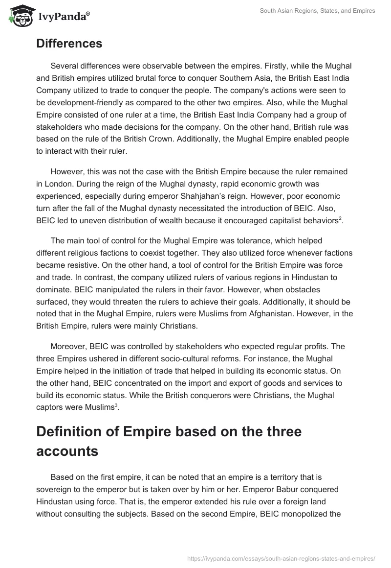 South Asian Regions, States, and Empires. Page 4