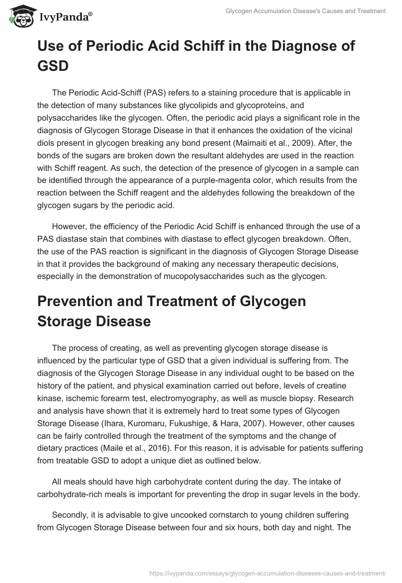 Glycogen Accumulation Disease's Causes and Treatment. Page 3