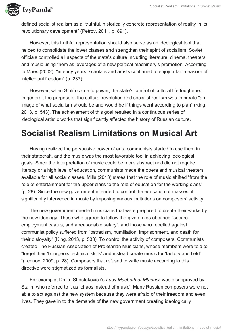 Socialist Realism Limitations in Soviet Music. Page 2