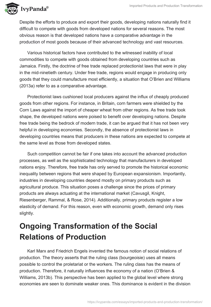 Imported Products and Production Transformation. Page 2