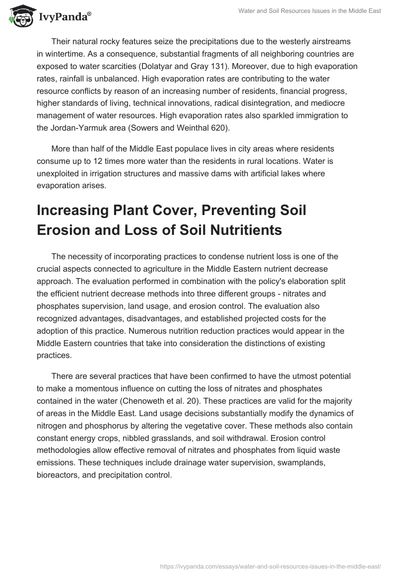 Water and Soil Resources Issues in the Middle East. Page 2