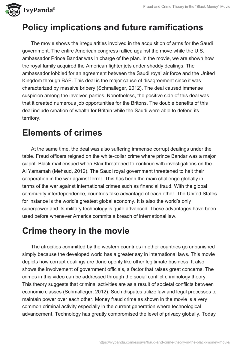 Fraud and Crime Theory in the “Black Money” Movie. Page 2