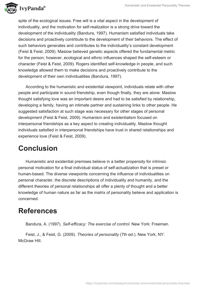 Humanistic and Existential Personality Theories. Page 2