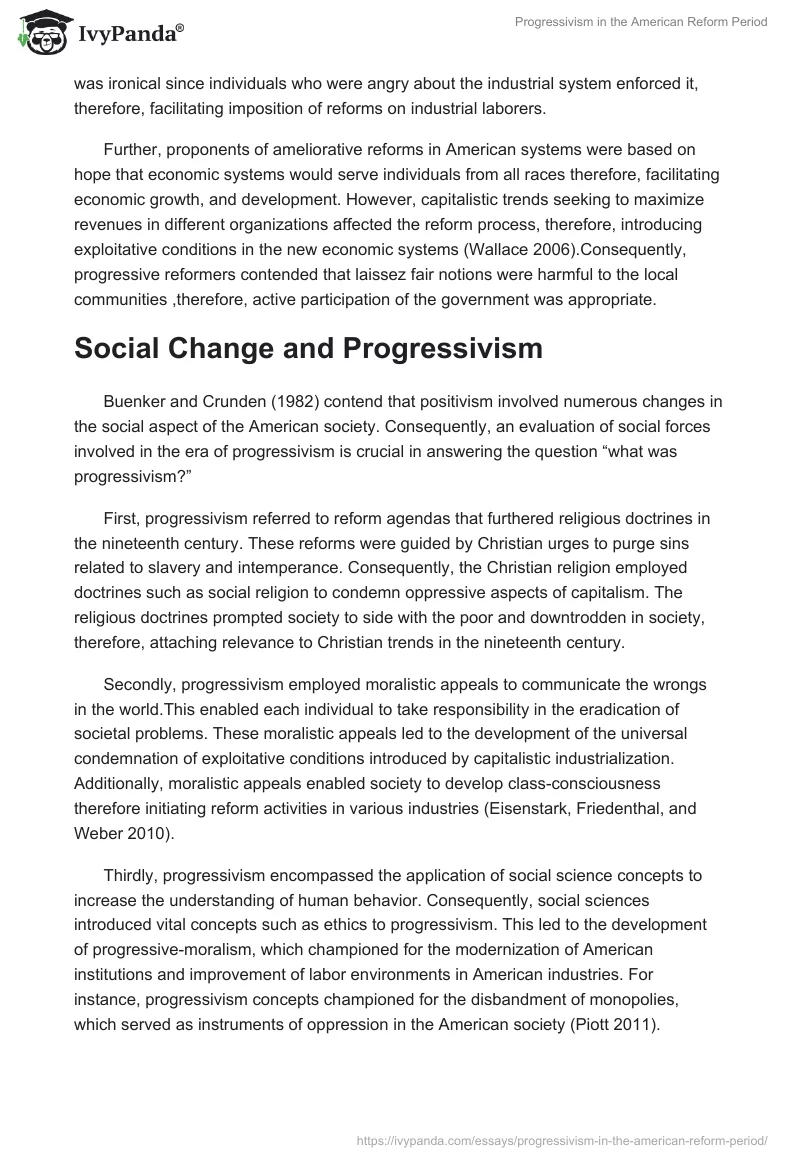 Progressivism in the American Reform Period. Page 3