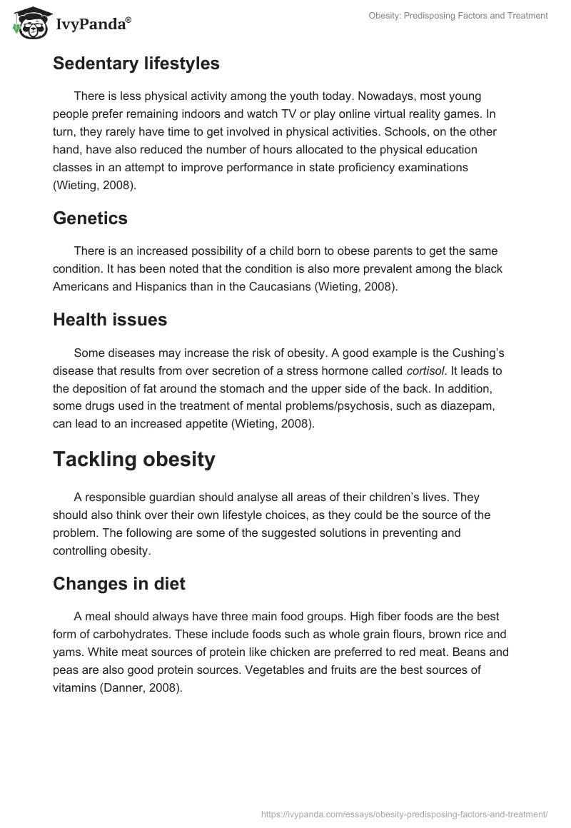 Obesity: Predisposing Factors and Treatment. Page 2
