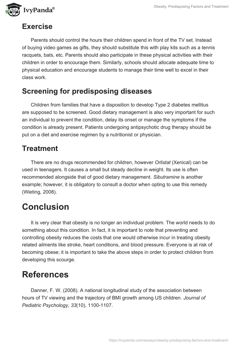Obesity: Predisposing Factors and Treatment. Page 3