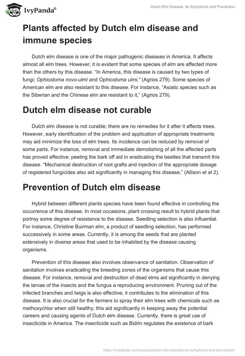 Dutch Elm Disease, Its Symptoms and Prevention. Page 2