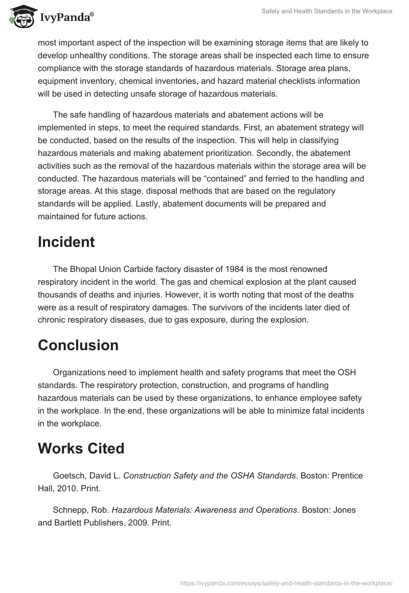 Safety and Health Standards in the Workplace. Page 3