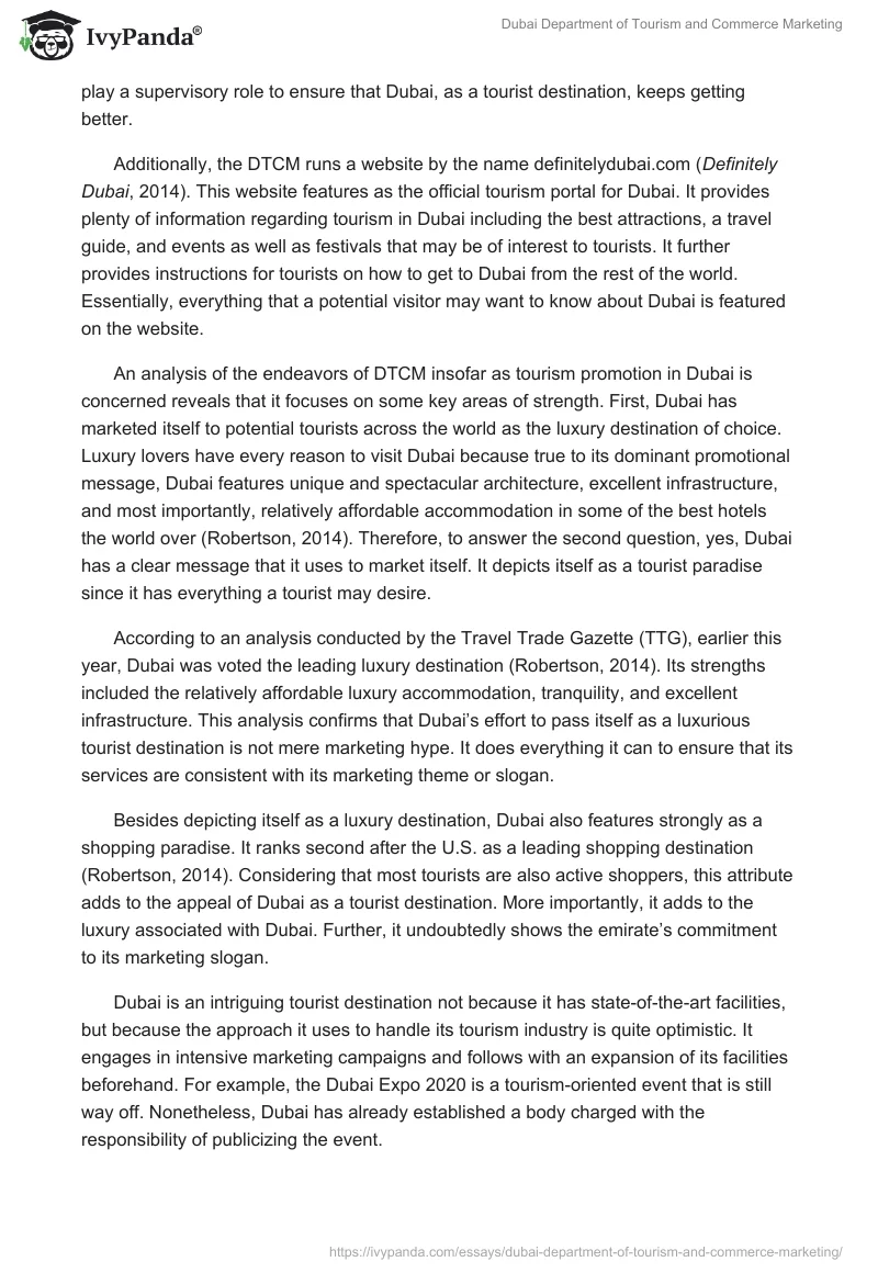Dubai Department of Tourism and Commerce Marketing. Page 2