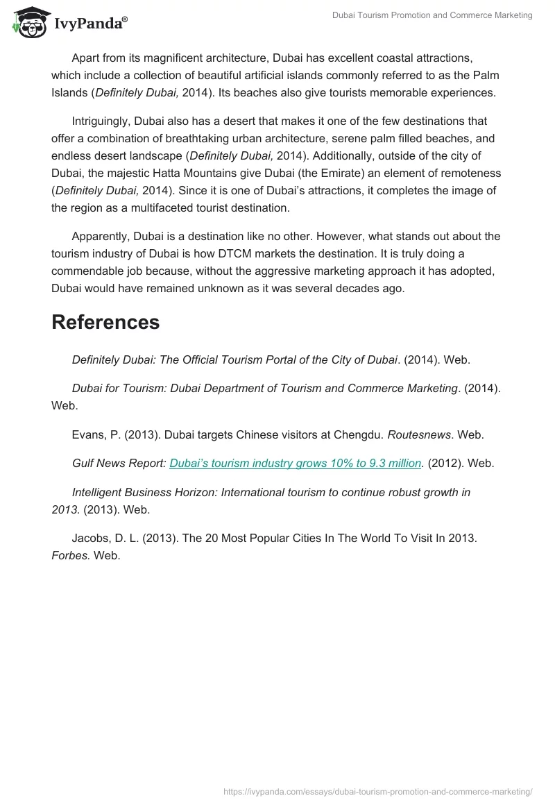 Dubai Tourism Promotion and Commerce Marketing. Page 4