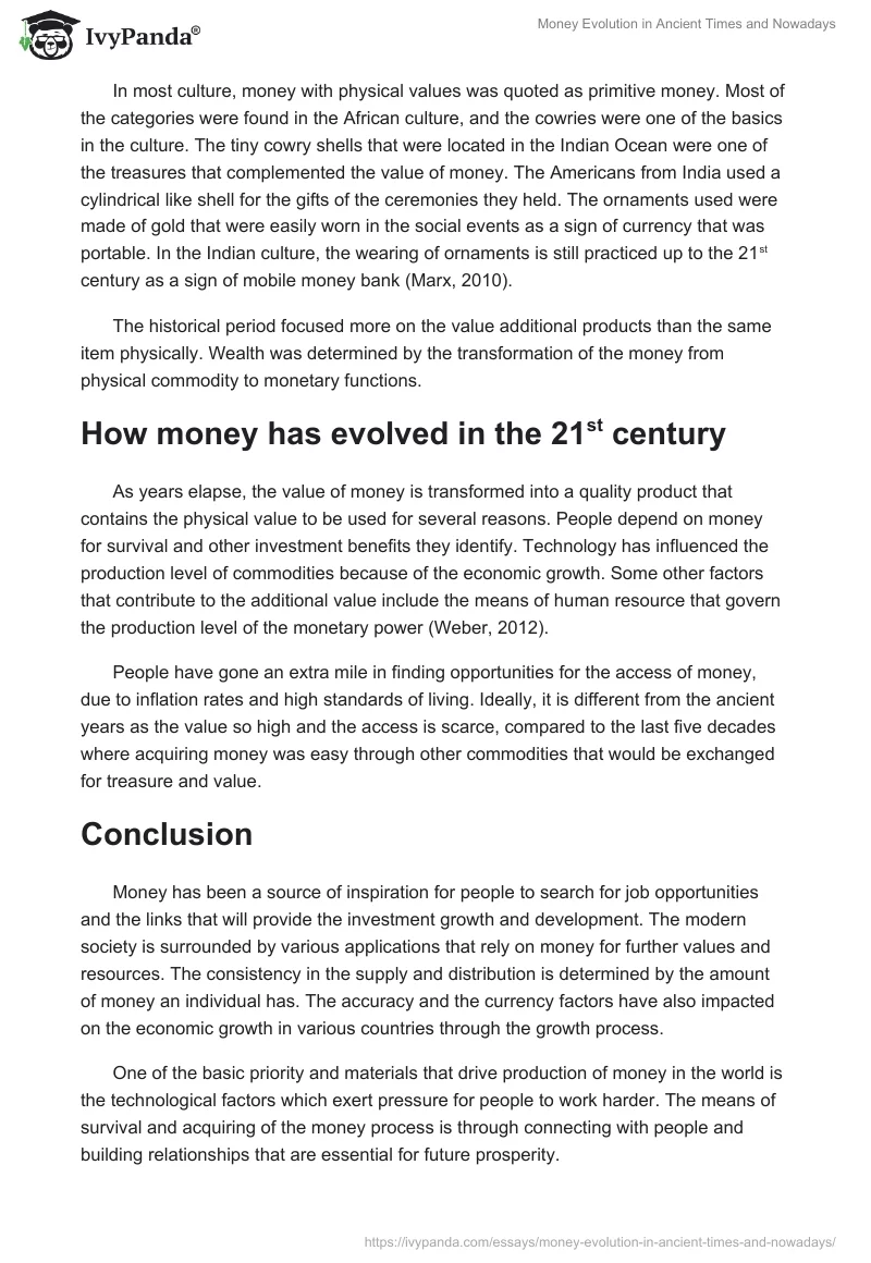 Money Evolution in Ancient Times and Nowadays. Page 3