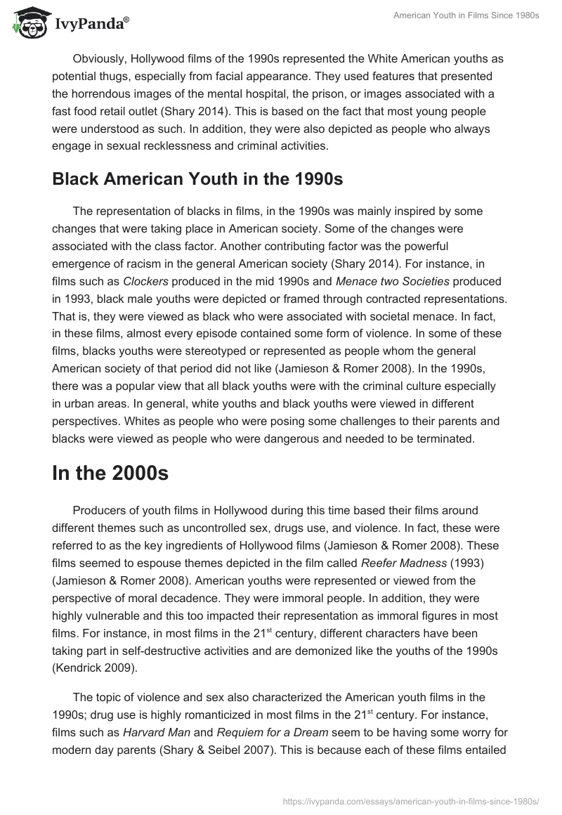 American Youth in Films Since 1980s. Page 3