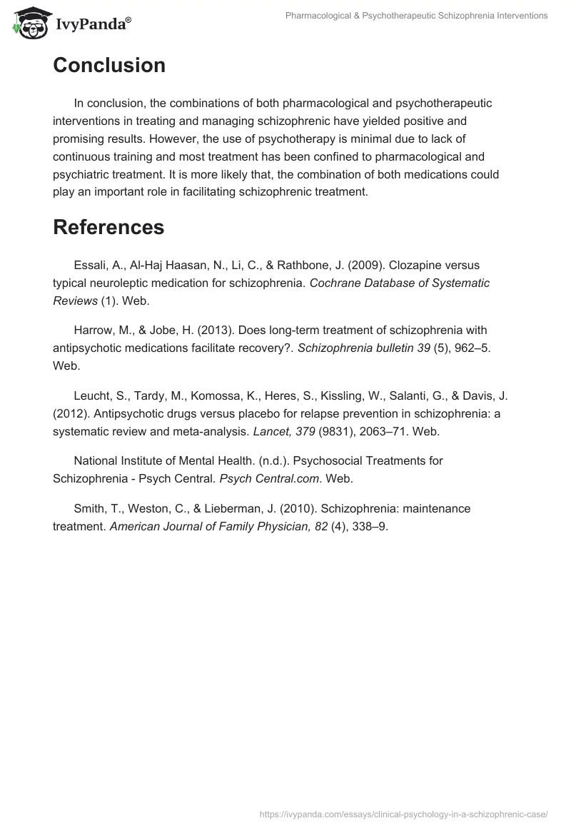 Pharmacological & Psychotherapeutic Schizophrenia Interventions. Page 3