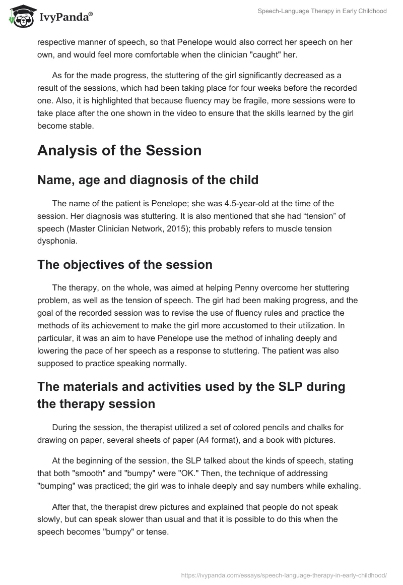 Speech-Language Therapy in Early Childhood. Page 2
