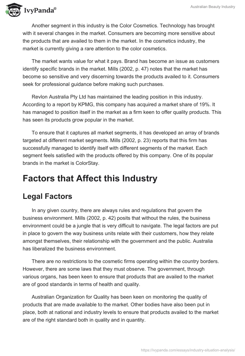 Australian Beauty Industry. Page 4