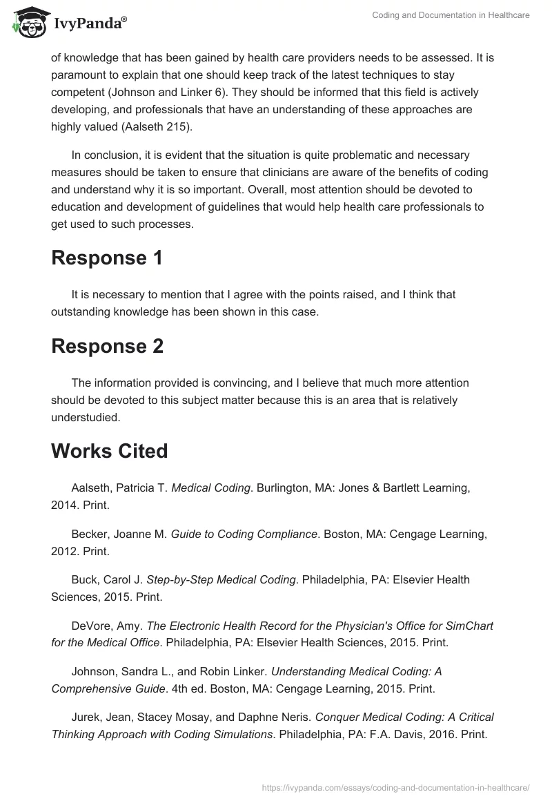 Coding and Documentation in Healthcare. Page 2